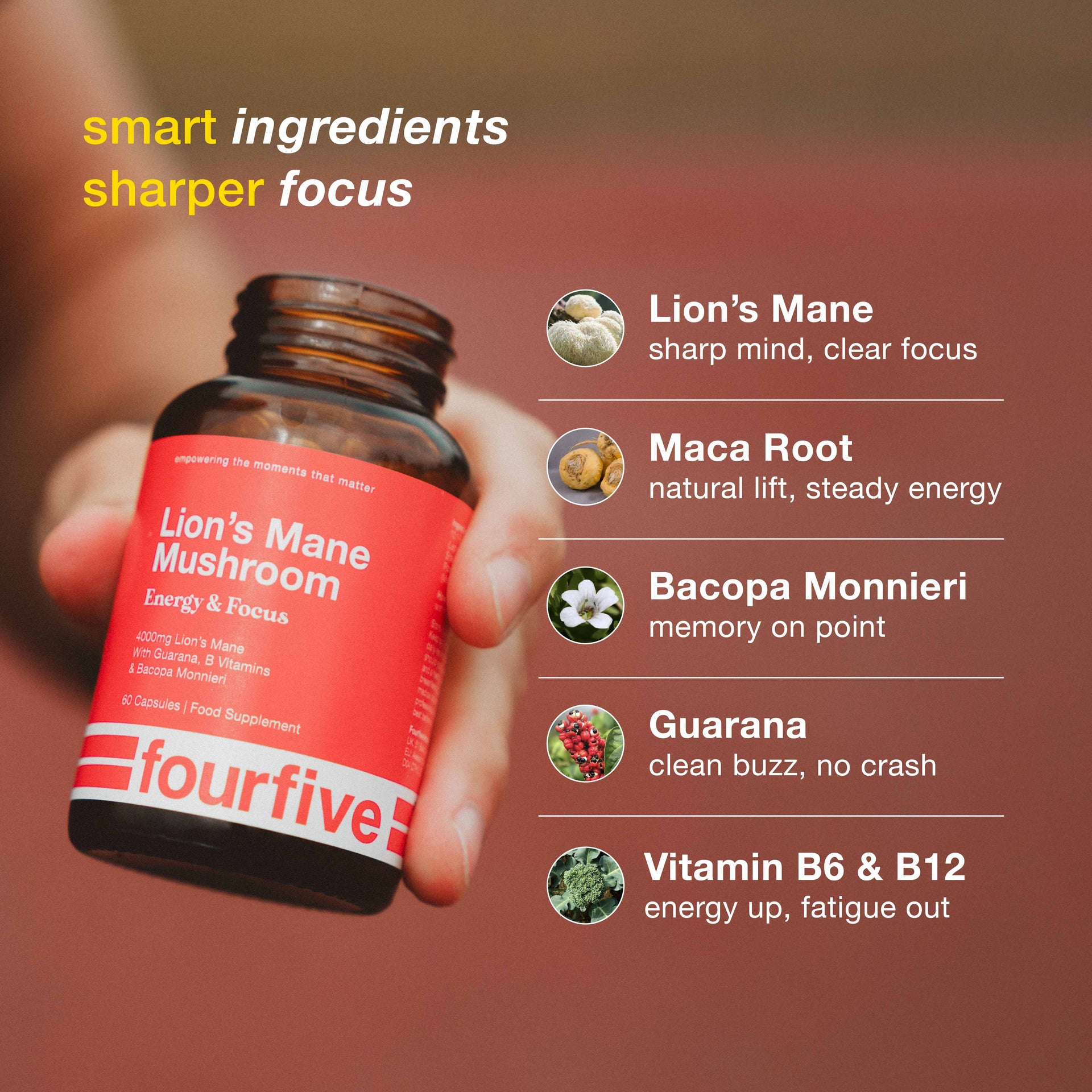 Lion's Mane Mushroom: Energy & Focus Capsules