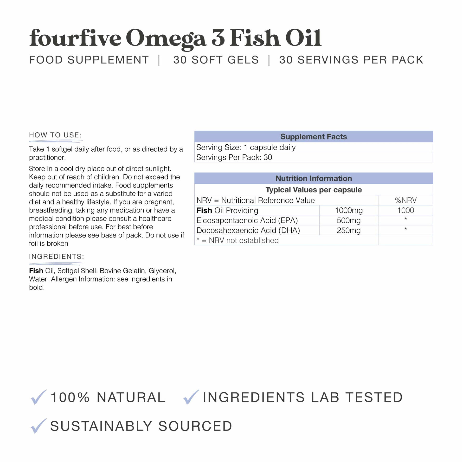 Omega 3 Fish Oil