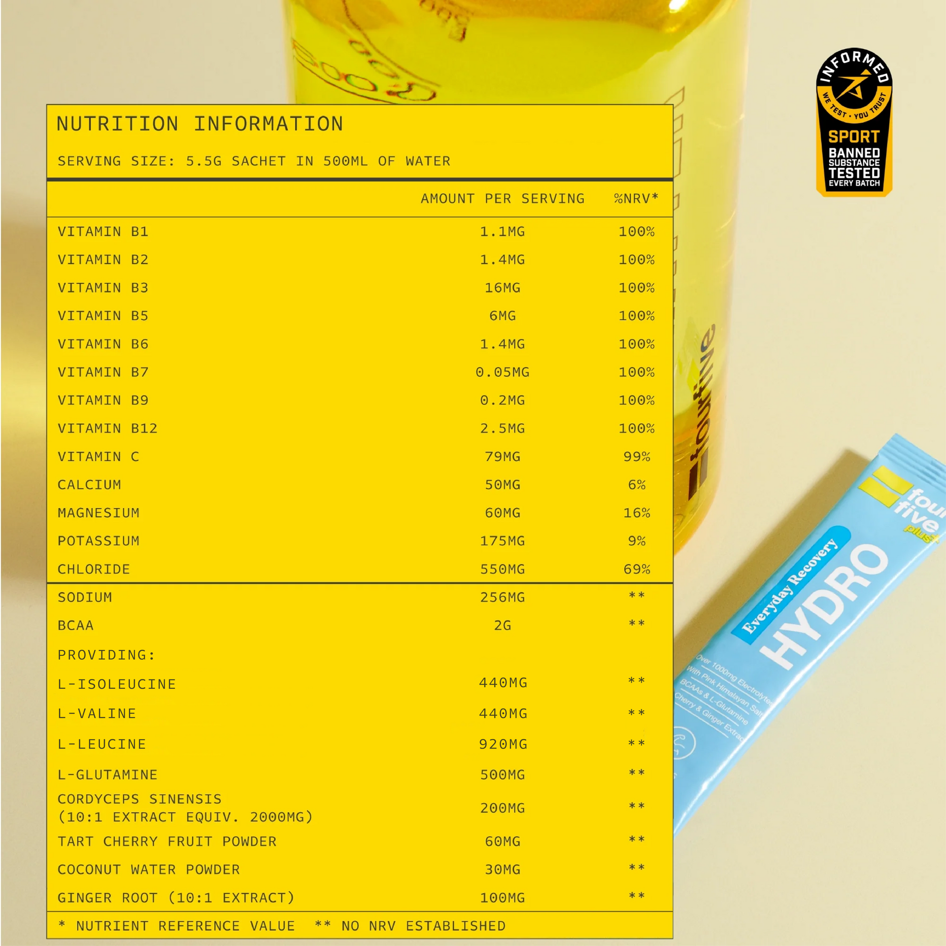 Hydro Hydration Recovery Sachets